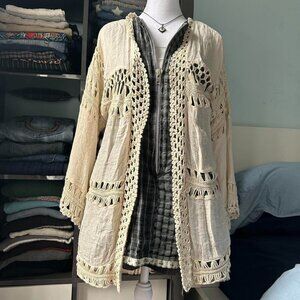 Anthropologie Evelyn K Cream Coverup